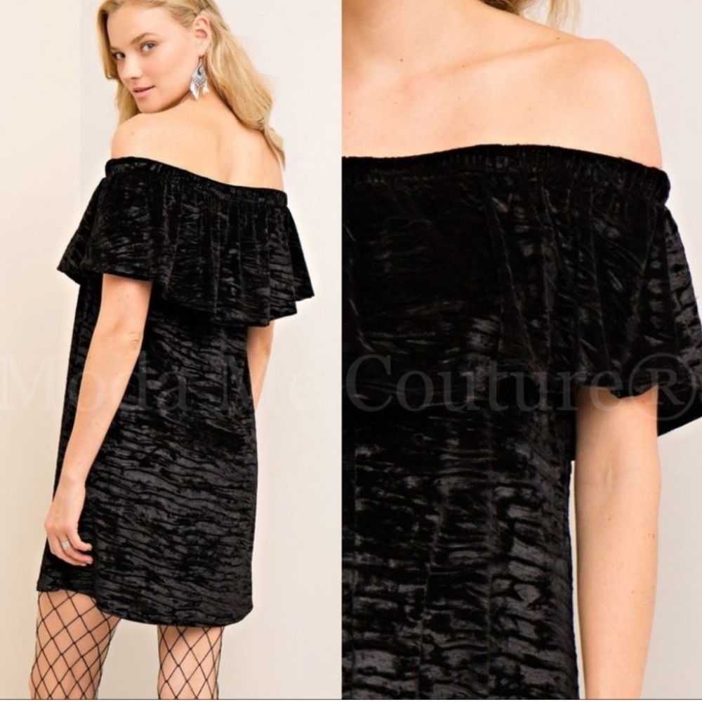 ENTRO Black Velvet Beauty Dress - Picture 5 of 7